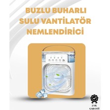 Eco Lounge Taşınabilir 3'ü 1 Arada Mini Fan | Nemlendirici + Soğutucu + Gece Lambası