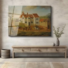 GülsenArt James Ward Kır Evi Kırsal Manzara Temperli Cam Tablo Duvar Tablosu Dekoratif Tablo