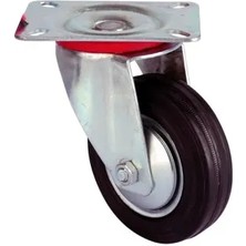 Servis Tekeri - Tablalı Siyah Döner - Çap 125 mm