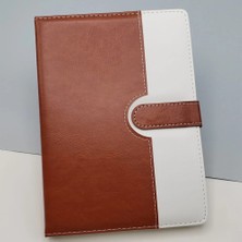 Eco Lounge Tarihsiz Ajanda Defter Kahverengi Beyaz Renk
