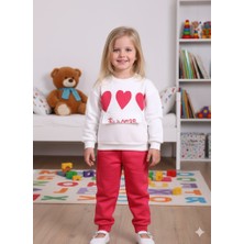 Yebaa Kalp Desenli Kız Çocuk Alt- Üst Takım