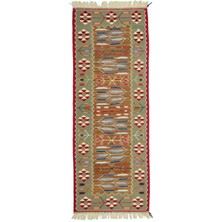 Kilim Co. Buğday Başağı Motifli El Dokuma Uşak Kilim Yolluk 60X174 cm (14 M²)