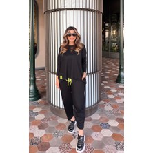 Moderie Butik Kadın Iki Iplik Viskon Pamuk Kumaş Arma Detaylı Ikili Takım