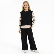 Peri Masalı Kız Çocuk Örme 2 Iplik Takım Pamuklu Uzun Kollu Baskılı Alt Üst Takım