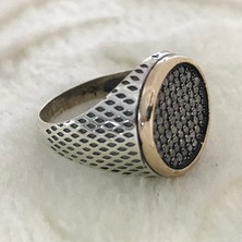 Canka Zirkon Taşlı 925 Ayar Gümüş Erkek Yüzük