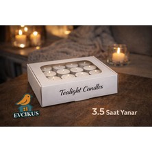 Mumline "18’li Tealight Mum – 3.5 Saat Yanar – Dumansız Kokusu – Restoran & Ev Kullanımı"