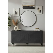 Yumedi Design KA1522A - Stoyan Konsol, Tv Sehpası, Çok Amaçlı Dolap ve Kahve Köşesi 150CM Antrasit