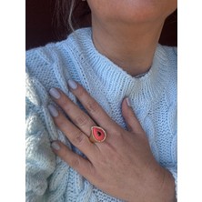 Damla Modeli Renkli Göz Yüzük