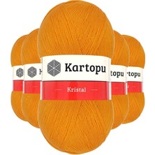 Zenvia 5 Adet Kristal Çift Katlı El Örgü Lif Ipi Portakal K312 (ZNV-556)