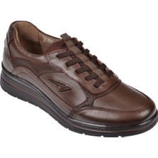 Forelli Hakiki Deri Comfort Lastikli Kadın Ayakkabı For-Peon   Taba