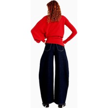 A.w.a.k.e. Mode Kadın Kırmızı Salaş Kollu Sweatshirt