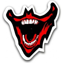 Oto Aksesuarcım Kırmızı Gülen Joker Oto Stickeri 10X9,5CM