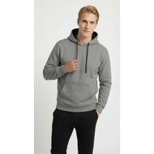 Relactive Erkek Antrasit Kapüşonlu 3 Iplik Kışlık Sweatshirt – Kalın Kumaş Sweatshirt C2T1N81