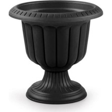 Zenvia Nergis Ayaklı Saksı 48 cm Antrasit 2 No 3 Lt. ROYALEKS-N002 (ZNV-556)