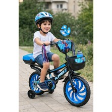 Yognetic Twirl Blue Erkek Çocuk Bisikleti – Destek Tekerli, Sepetli & Zilli | 3–6 Yaş