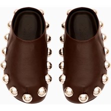 A.w.a.k.e. Mode Gabi Deri Zımbalı Modern Kadın Terlik