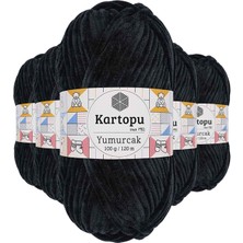 Zenvia 5 Adet Yumurcak Kadife El Örgü Ipi Siyah K940 (ZNV-556)