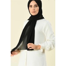 Sedef Şifon Kare EŞARP,SIYAH,140X140