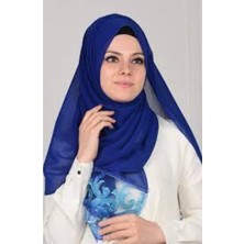 Sedef Şifon Saksmavi Şifon ŞAL,70X200