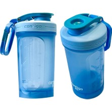 Nealdin Contigo 591 ml Fit Shake & Go 2.0 Protein Shaker – Sızdırmaz Kapaklı, Karabinalı Spor Shaker Şişe - Suluk Mavi