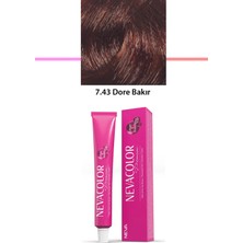 Zenvia Premium 7.43 Dore Bakır - Kalıcı Krem Saç Boyası 50 G Tüp (ZNV-556)