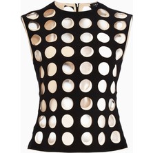 A.w.a.k.e. Mode Katmanlı Daire Kesimli Kolsuz Kadın Dar Bluz