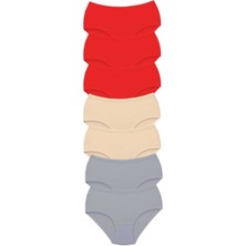 Zenvia 7 Adet Tutku Kadın Yüksek Bel Bato Kalın Lastik Külot S17 (ZNV-556)