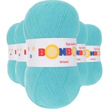 Zenvia 5 Adet Kristal El Örgü Lif Ipi Turkuaz 98238 (ZNV-556)