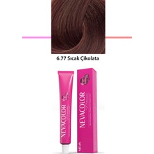 Zenvia Premium 6.77 Sıcak Çikolata - Kalıcı Krem Saç Boyası 50 G Tüp (ZNV-556)