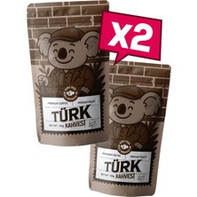 Kuru Yeşil Türk Kahvesi 200 gr – Taze Çekilmiş Yumuşak Içim Katkısız Geleneksel Kahve - 2li Paket