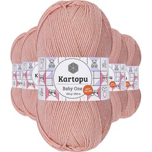 Zenvia 5 Adet Baby One Tüylenmeyen El Örgü Ipi Yünü Pudra K258 (ZNV-556)