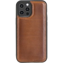 Sinerjim Apple iPhone 12 Pro Max Uyumlu Deri Arka Kapak RST2EF Taba