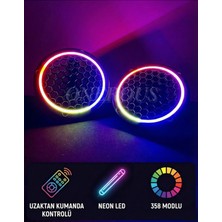Onerous 16CM Midrange Kapağı Işıklı - Kumandalı Pixel Rgb Kayar LED Neon 2'li Set