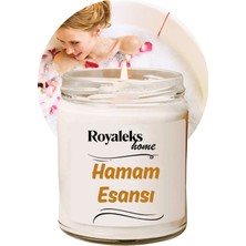 Zenvia Doğal Özel Seri Kokulu Dekoratif Kavanoz Mum 210 cc - Hamam Esansı - Ryl (ZNV-556)