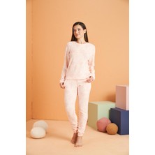 Pjs Kadın Pembe Uzun Kol Pijama Takımı 28057