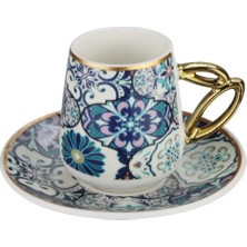 Zenvia Paçi Etnik 6'lı Porselen Kahve Fincanı ROYALEKS-P-POR-101736 (ZNV-556)