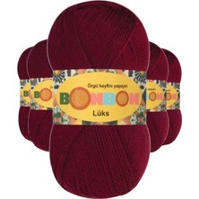 Zenvia 5 Adet Lüks Patik Ipi Yünü Bordo 98220 (ZNV-556)