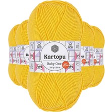 Zenvia 5 Adet Baby One Tüylenmeyen El Örgü Ipi Yünü Sarı K154 (ZNV-556)