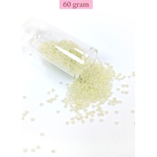 Zenvia Dökme Cam Kum Boncuk (11/0) 2 mm - 60 Gram -  Krem - BNC047 (ZNV-556)