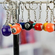 abnturk 13 No Orjinal Büyük Boy Bilardo Topu Anahtarlık  Ø 4 cm Çapında Turuncu Renk Emsalsiz Hobi Tarz