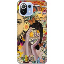 Manitoba Xiaomi Mi 11 Lite Uyumlu Baskılı Yumuşak Silikon Şeffaf Telefon Kılıfı