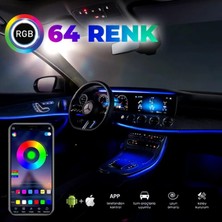 Castor Otomotiv Honda Accord Uyumlu Araç Içi Ambiyans Aydınlatma 64 Rgb Renk Değiştirilebilir  LED