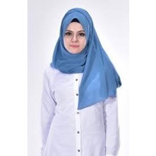 Sedef Şifon Şal, Açık INDIGO,70X200