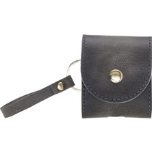 Sinerjim Apple AirPods 2.nesil Uyumlu Deri Kılıf Mai Snap TN18 Gri