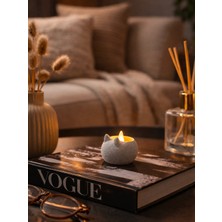 Kedi Kulaklı Mini Işıklı Dekor Mumluk – LED Mum Dahil