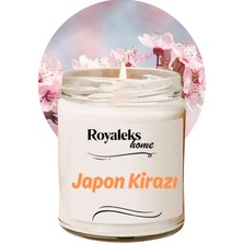 Zenvia Doğal Özel Seri Kokulu Dekoratif Kavanoz Mum 210 cc - Japon Kirazı Esansı - Ryl (ZNV-556)