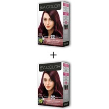 Zenvia 2x2 Tüp Krem Saç Boyası Seti Şarap Kızılı No:4.65 (ZNV-556)