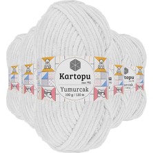 Zenvia 5 Adet Yumurcak Kadife El Örgü Ipi Kar Beyaz K010 (ZNV-556)