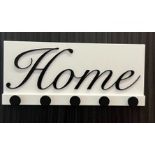 Antilop Home Yazılı Duvar Askısı – 3D Baskı Dekoratif Anahtarlık & Askılık (5 Kancalı, Modern Minimal Tasarım)