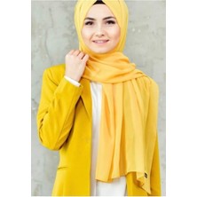 Sedef Şifon Kare EŞARP,SARI,150X150